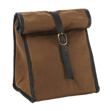 Herren Klassische Roll Top Canvas Isolierte Lunchbox Tasche